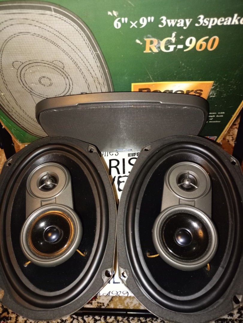 VINTAGE ROGERS RG960 CAR STEREO 3 WAY SPEAKER, Audio, Soundbars