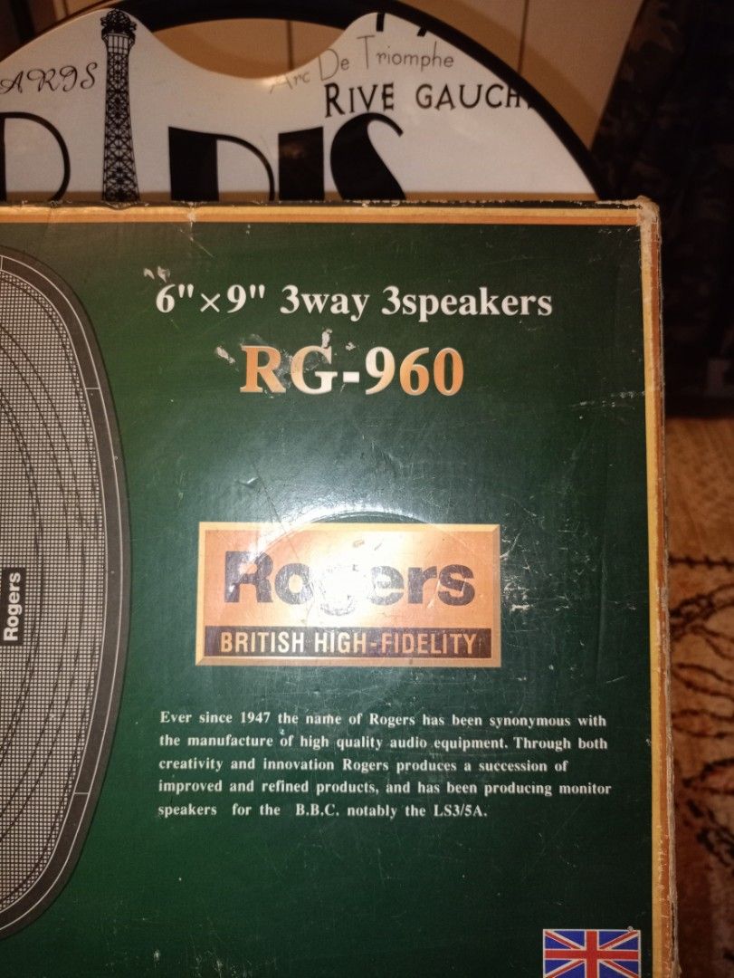VINTAGE ROGERS RG960 CAR STEREO 3 WAY SPEAKER, Audio, Soundbars