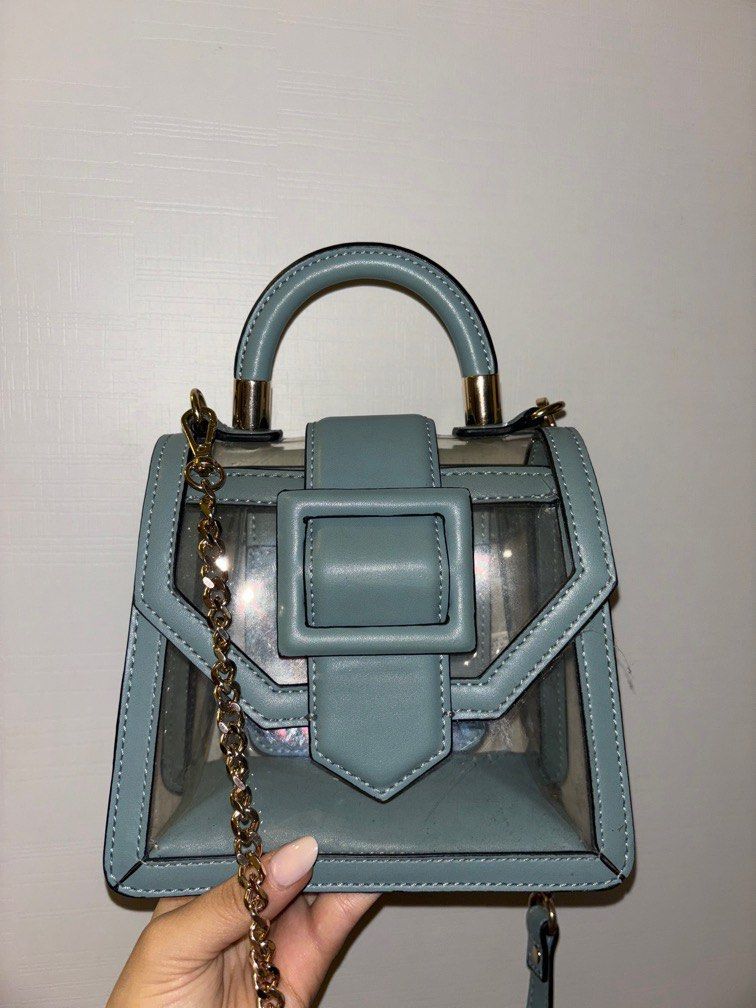 Zara clear purse hot sale