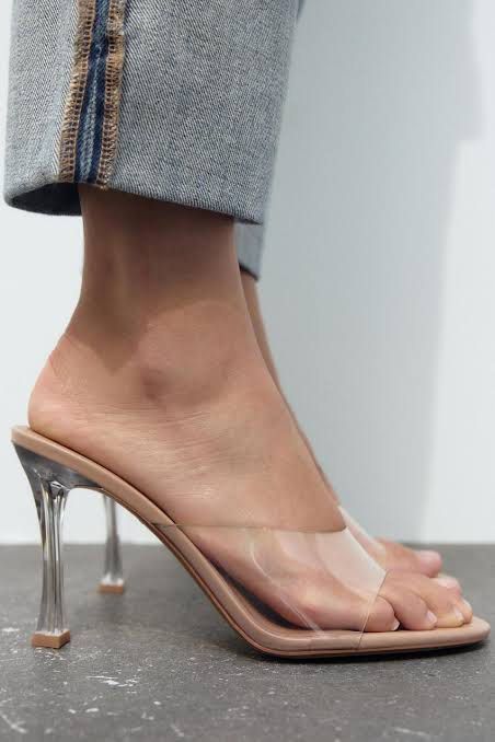Perspex mules zara top