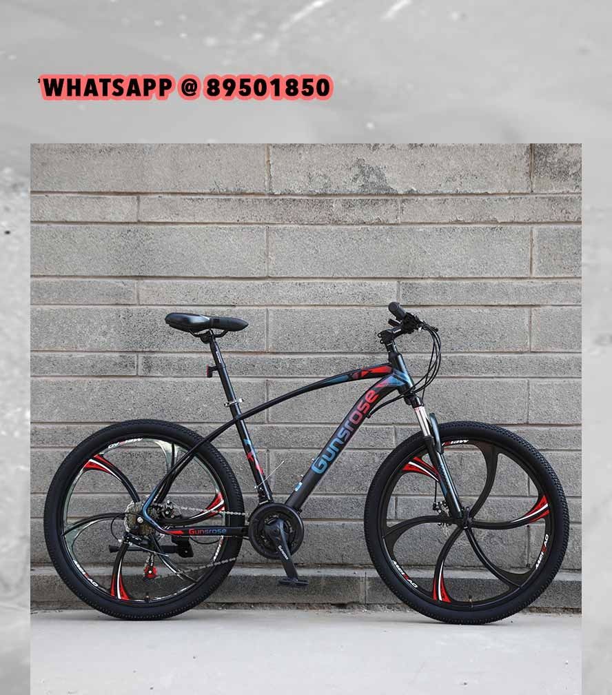 26 inch 21 Speeds 6 Blade Gunsrose Bike Full Suspension Mountain Bike MTB 26 27.5 29 Bicycle Put inch seat delivery bag baby 27.5 16 kid seat