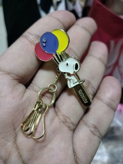 3 carat Peanuts Bag Key Clip Mini Snoopy and Balloon Key Clip Key Chain Bag Charm Snoopy Goods