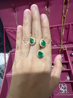 5ct face each Columbian Emeralds with Diamonds