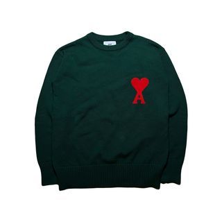 Ami De Coeur Red Heart Green Knitted Sweater