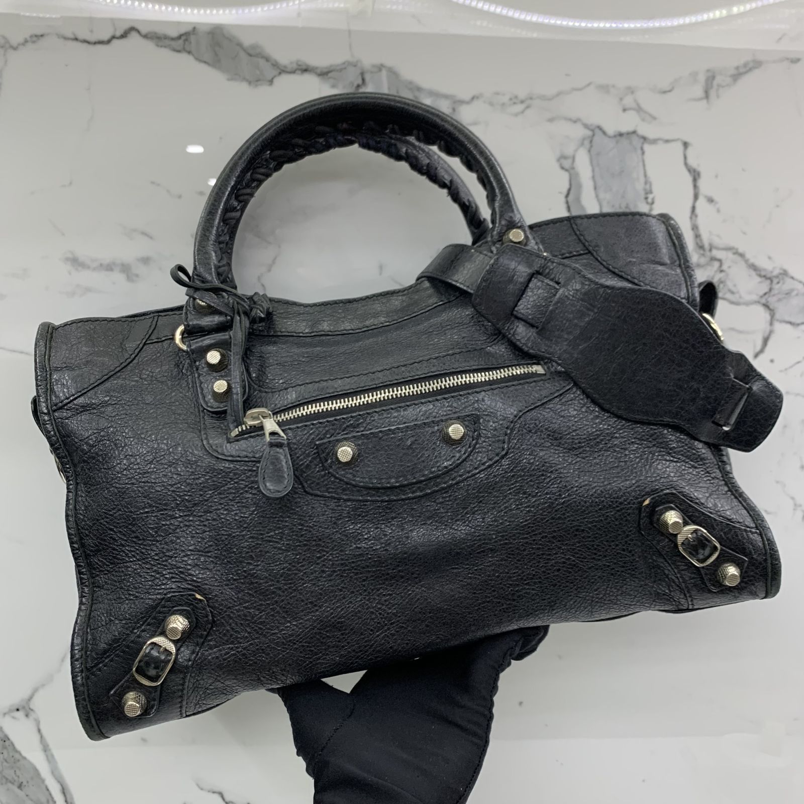BALENCIAGA 281770 BLACK 2WAY WITH MIRROR SHOULDER BAG 247016172 JO