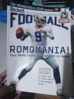 Beckett football card magazine Tony Romo cover