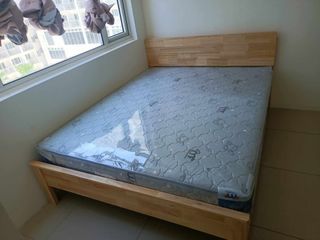 Bed Frame rubberwood Natural color
