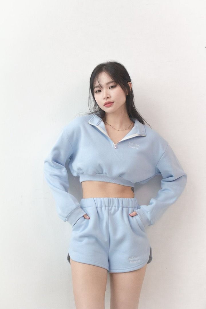 Baby blue sweat shorts new arrivals