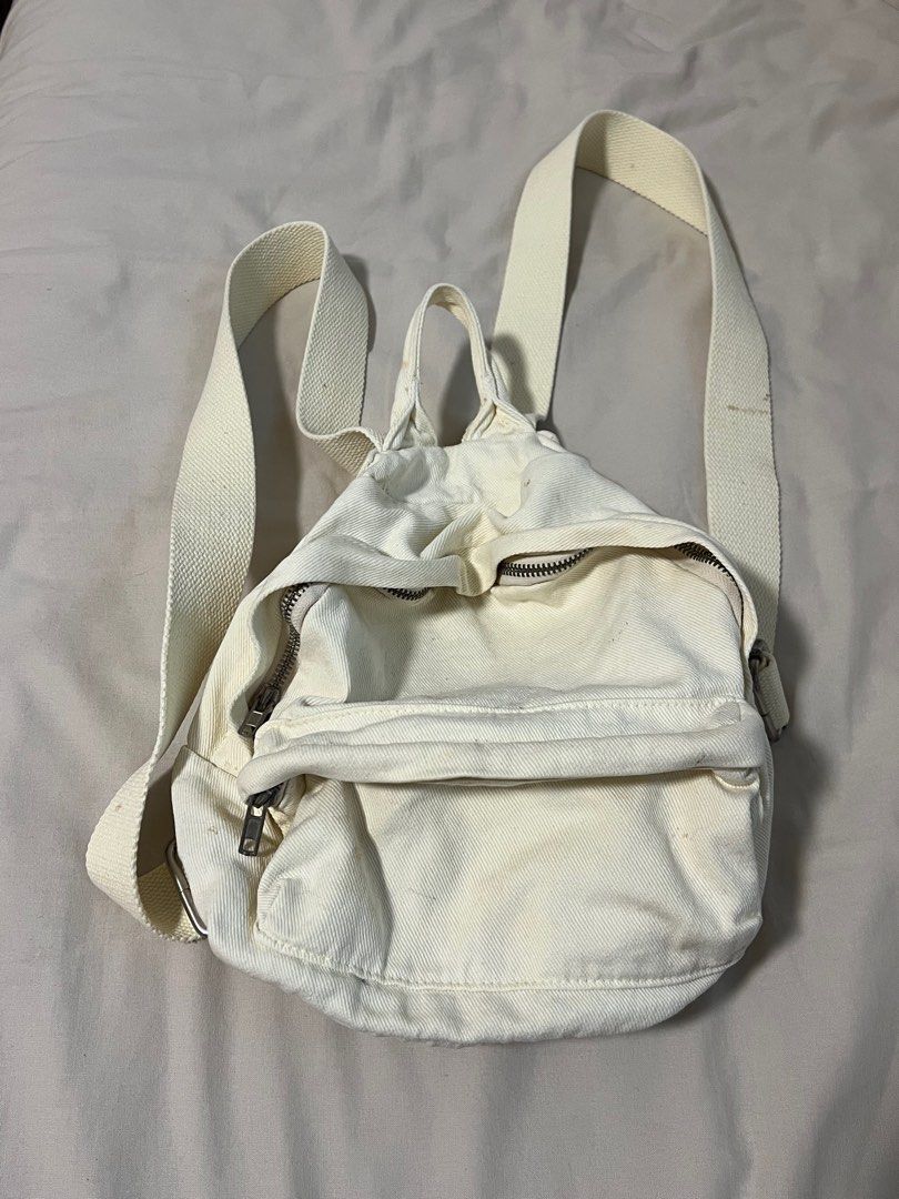 Brandy Melville Yellow Canvas Mini Backpack