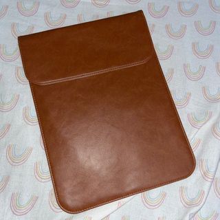 Brown Magnetic Leather Laptop Sleeve