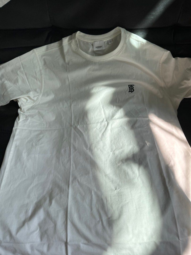 Burberry classic embossed tee white XL Carousell