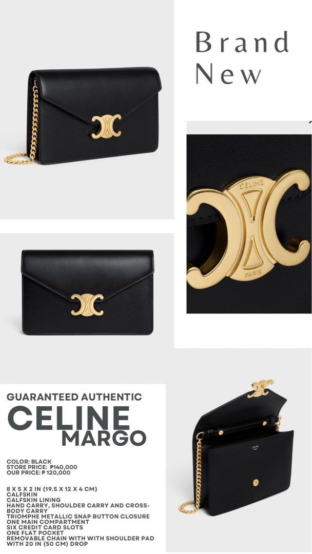 Celine margo (Category: Luxury Bags & Wallets) located in Quezon City. Submitted by sarahlarsson_ (Listing ID 1299267092, Image 3). Description: Bnew With gift receipt.