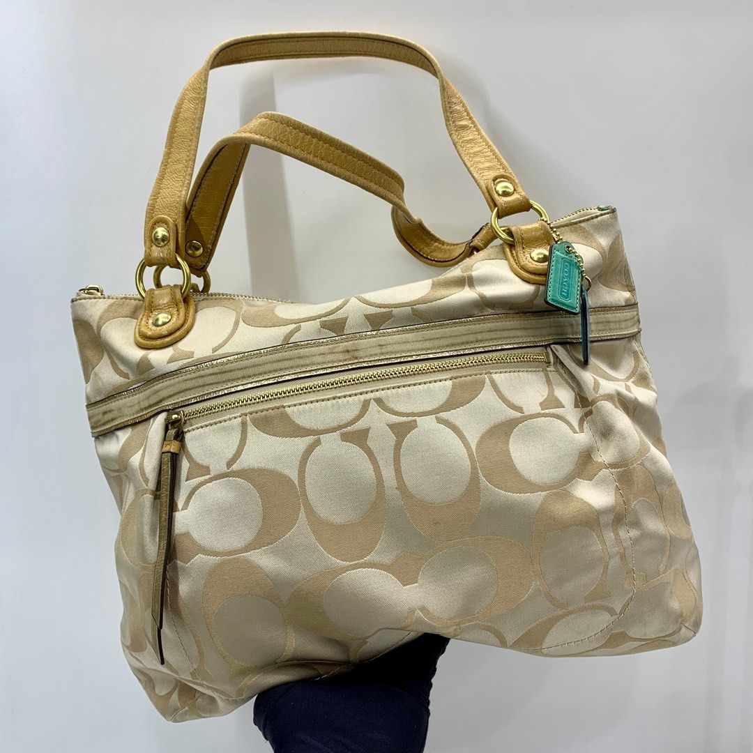 Coach canvas shoulder bag on sale