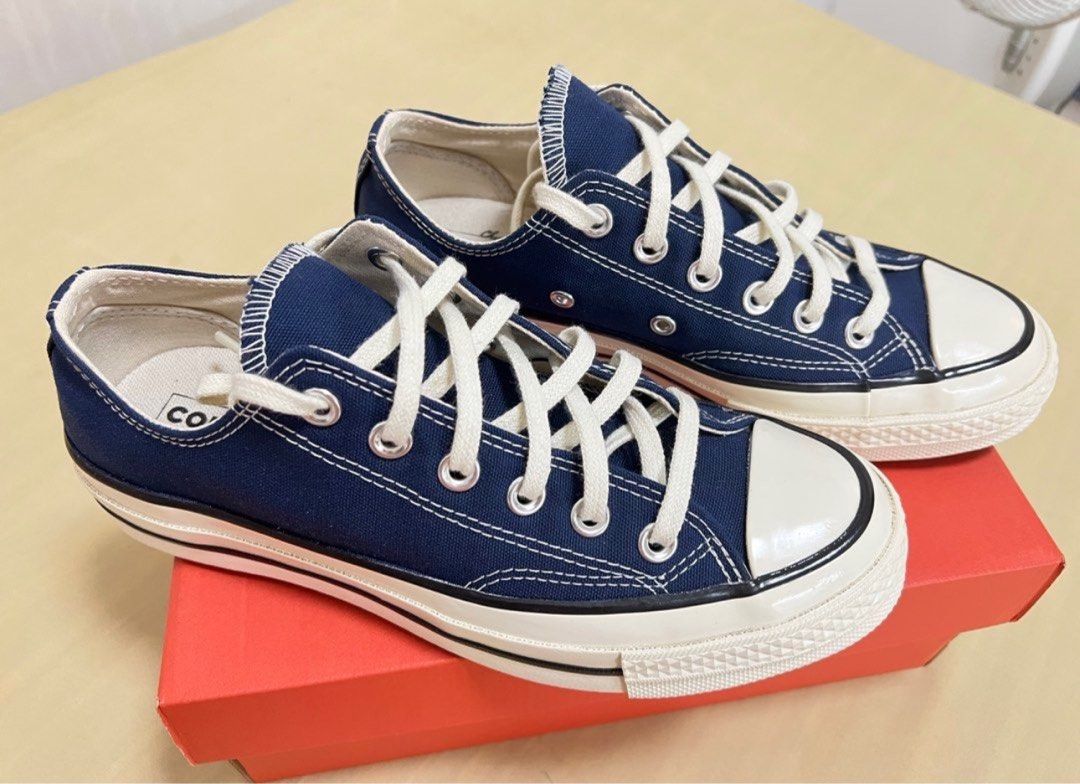 Converse Midnight Blue Chuck 70s (Category: Sneakers) located in Butuan. Submitted by pingluxe (Listing ID 1299217316, Image 1). Description: Bought this sa zalora for 3,700 Good as new No flawws Size 35 DM for when worn photo.