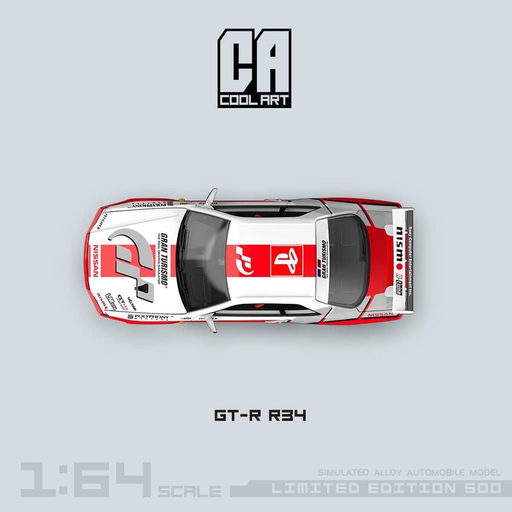 Cool Art 1:64合金模型Nissan Skyline GTR R34 Z-Tune Gran Turismo 
