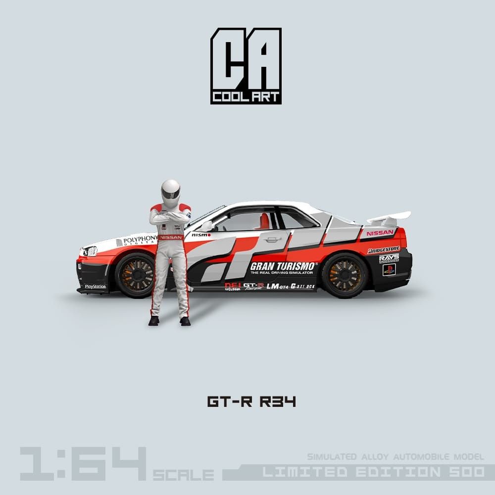 Cool Art 1:64合金模型！Skyline GT-R R34 Z-Tune，前後蓋可開含