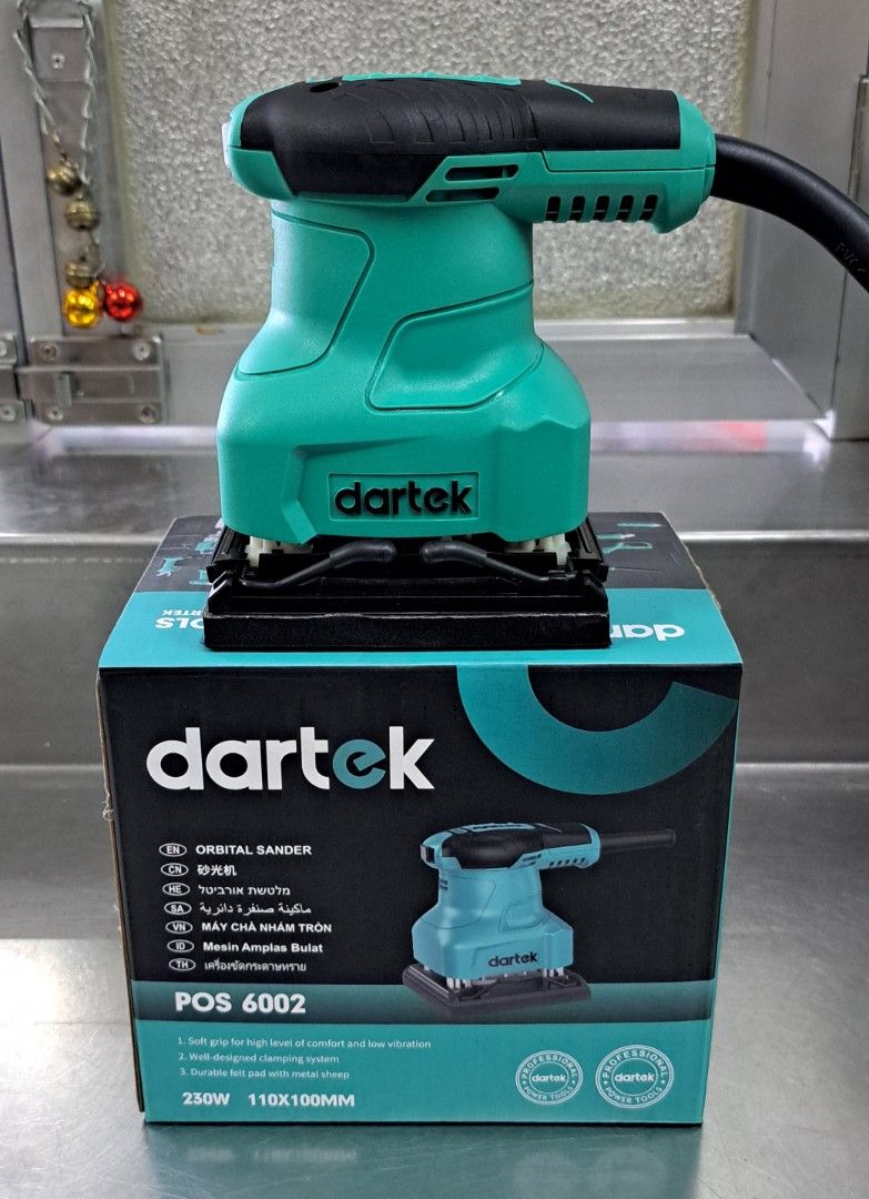 DARTEK POS6002 ORBITAL FINISHING SANDER (Category: Construction Tools & Equipment) located in Manila. Submitted by tonpornel (Listing ID 1299138074, Image 1). Description: Ton-Pornel Mercantile • We supply Powertools, Hardware tools, Plumbing, Paints, Electrical and Construction materials • We offer Paint Mixing and Powertools Repair Visit us: 38 Marcos Highway Mayamot, Antipolo City https://maps.google.com/?cid=1384230075759805792&entry=gps Stor