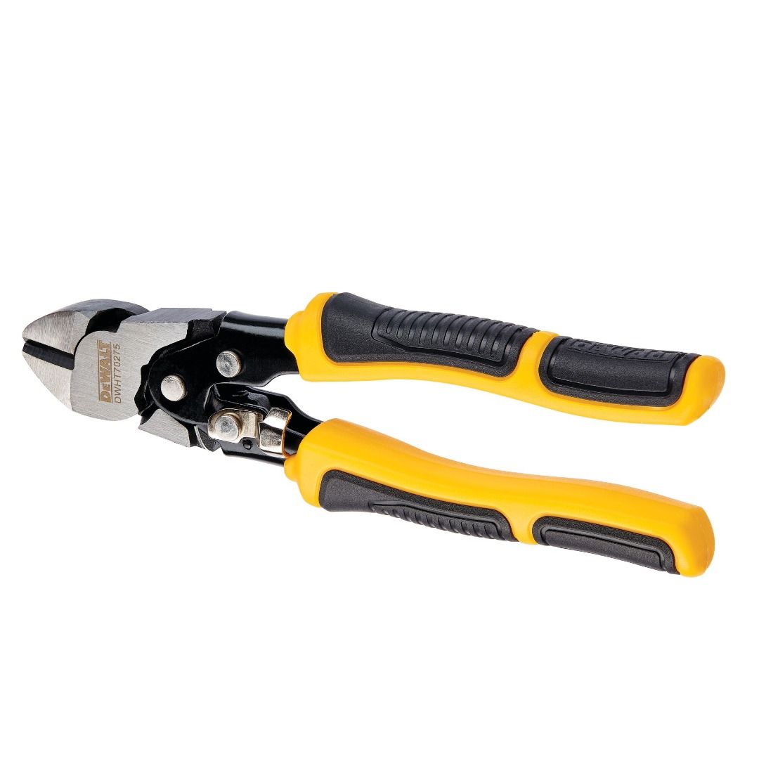 DEWALT DWHT70275 Compound Action Diagonal Cutters – Heavy-Duty Wire Cutters For Electrical, HVAC, And General Cutting
