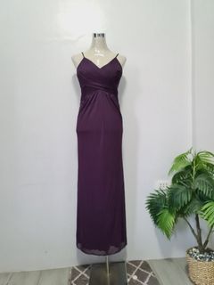 Elegant infinity maxi strappy event party JS PROM purple dress gown