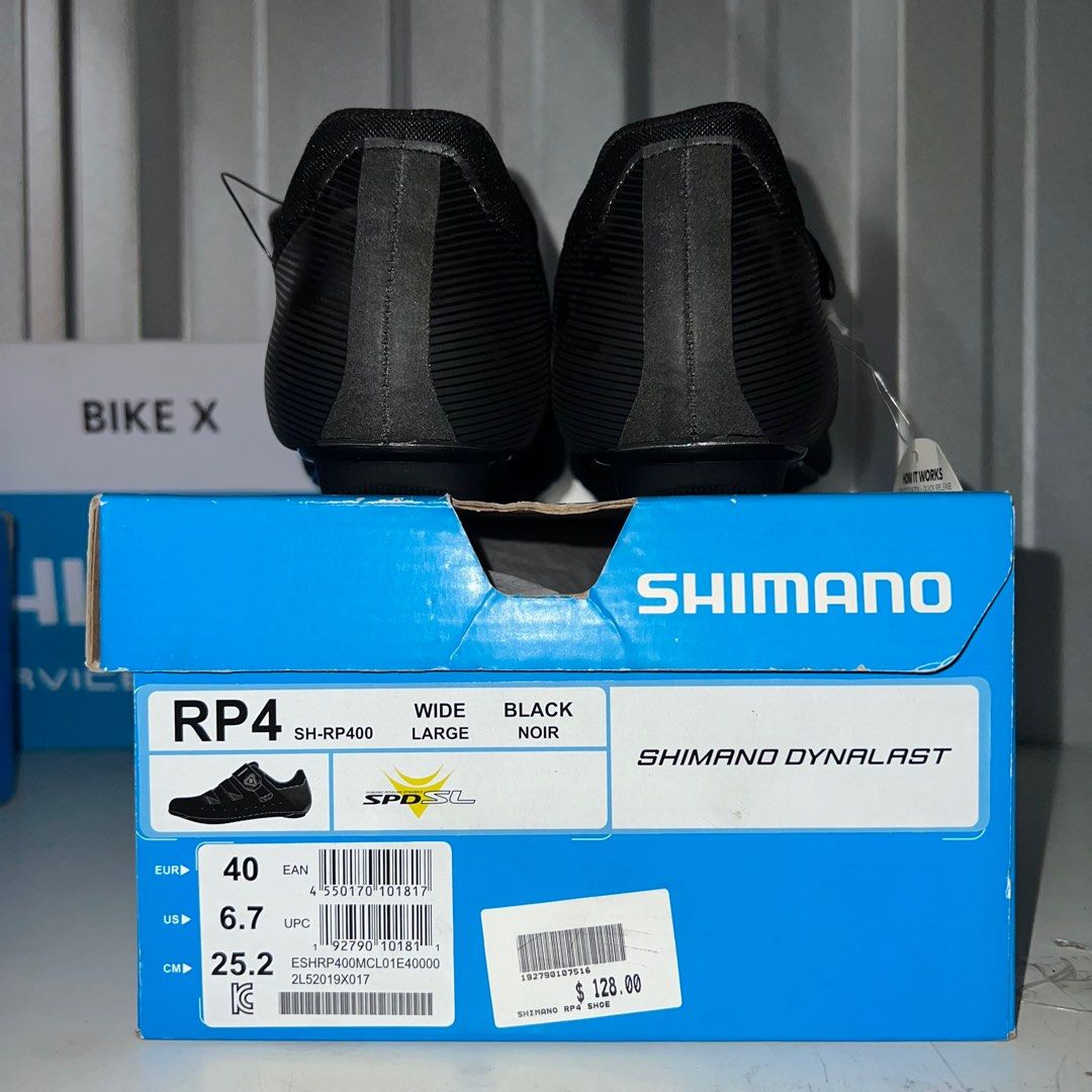 EU40 Shimano RP4 Wide large cycling shoes SH RP400 black noir