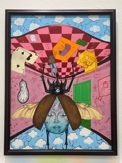 “Fever Dream” 18x24 inches (acrylic on canvas with frame)