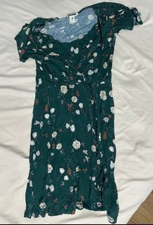 H&M Green Floral Maternity Dress