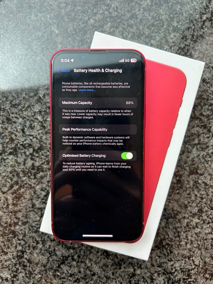 iPhone 13 Mini 256GB (Product Red) AppleCare +, 手提電話, 手機 