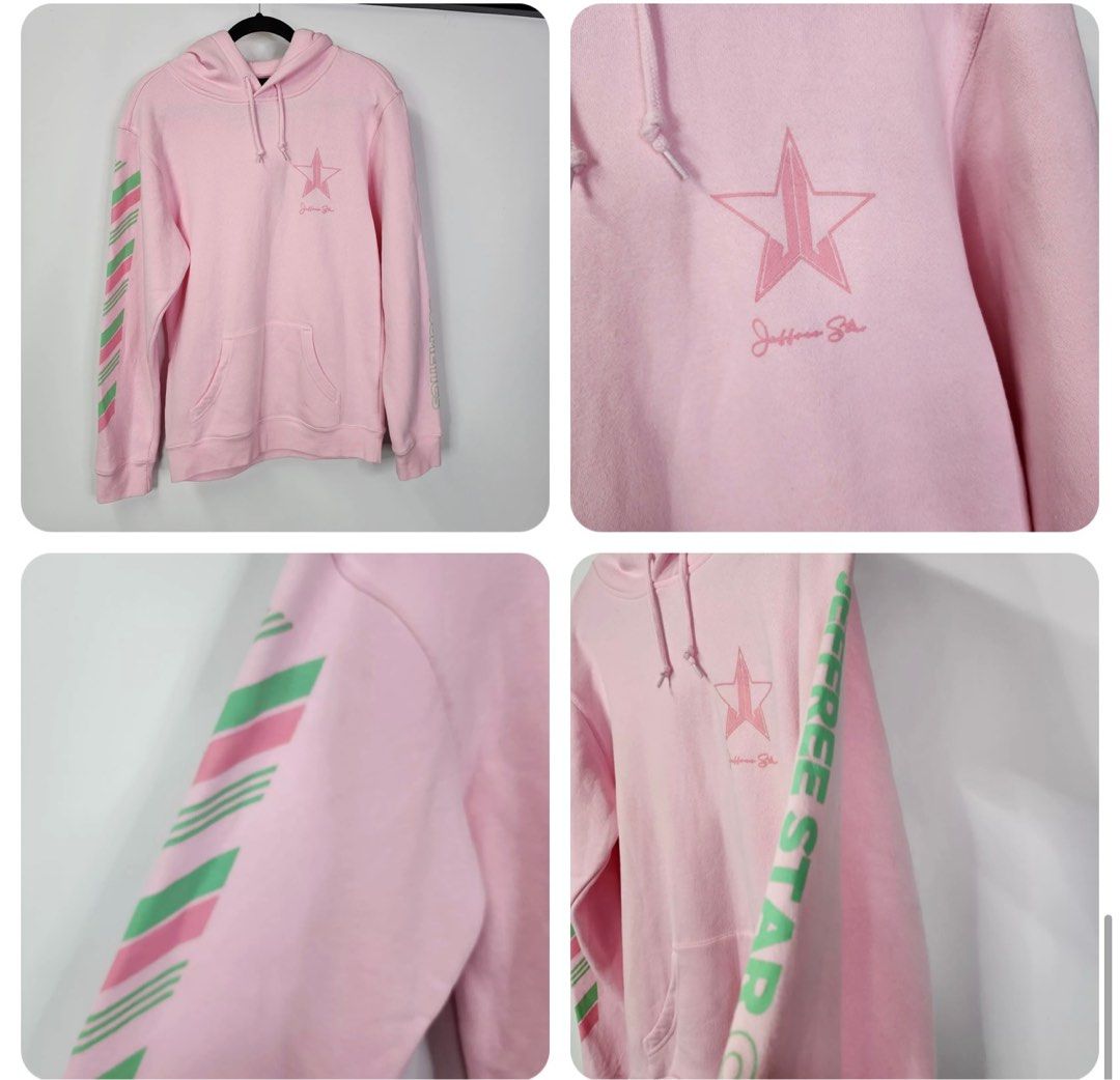 Jeffree Star Hoodie Winter 2020 Exclusive Pink Candy Stripe Christmas Small