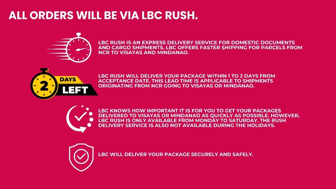 LBC Rush for orders from Visayas and Mindanao, Announcements on Carousell