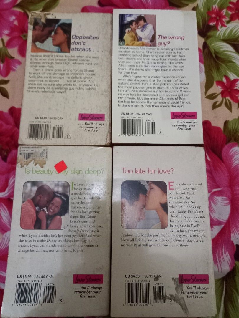 Love Stories Book bundle (Category: Storybooks) located in Manila. Submitted by bookgirl24 (Listing ID 1299205820, Image 2). Description: selling the 90s Love Stories books. strictly sold as set. tanned pages so manage your expectations. hard to find books. no haggling and last price indicated RFS: Decluttering MOP: Gcash MOD: lalamove, Mr. speedy, Grab, LBC COP (c/o buyer) NO COD & SCO Meet up in LRT Tayuman.