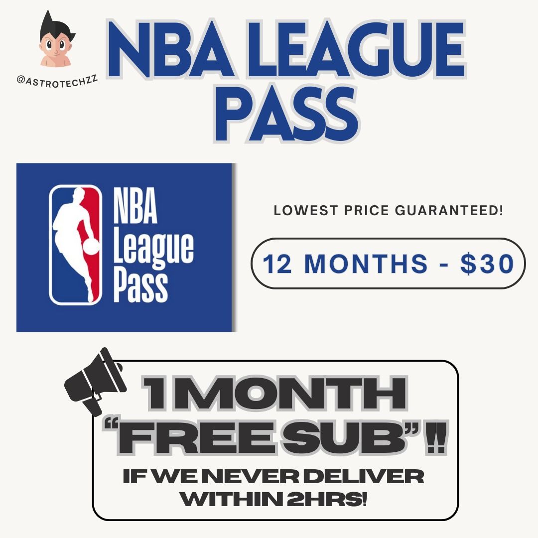 LOWEST PRICE NBA League Pass Giftcards