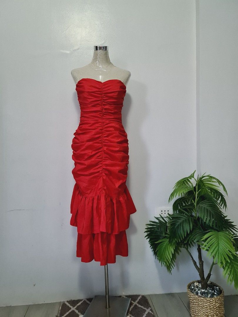Red cocktail dress for debut shop