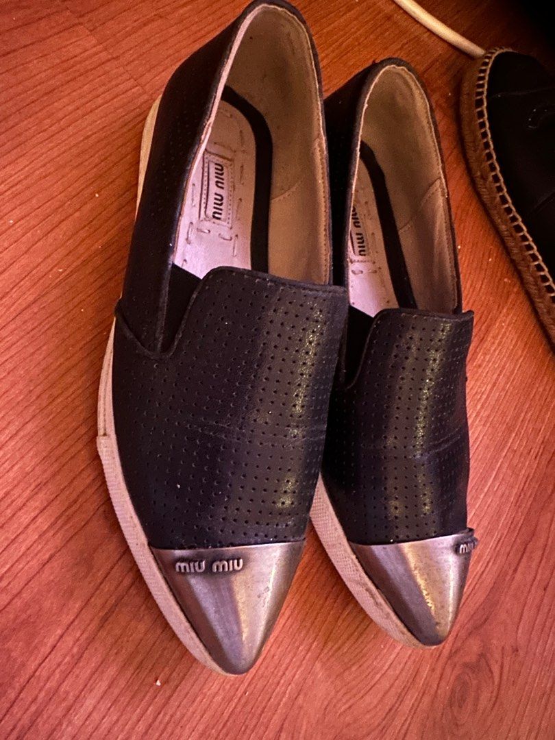 Miu Miu Captoe Black (Category: Sneakers) located in Makati City. Submitted by luxedeclutter (Listing ID 1299273617, Image 3). Description: Well used As is where is condition.