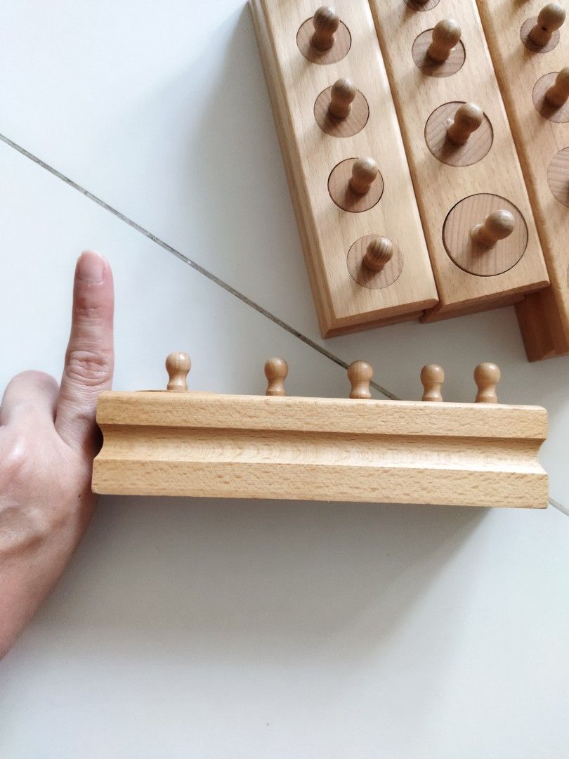 Montessori Wooden Knodded Cylinder (A set of 4), Hobbies & Toys, Toys ...