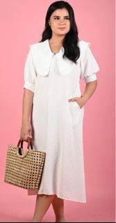 MuM Femme 2 White Textured Breastfeeding Dress