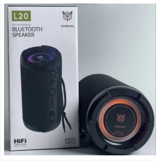 -Onikuma L-20 Wireless Speaker IPX7 Waterproof Dual Speakers, RGB Outdoor and Bluetooth Portable Loud Subwoofer Speaker