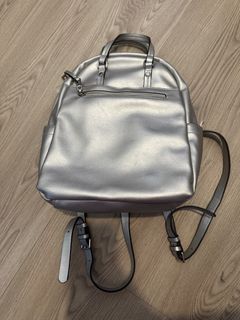 Parfois Metallic Silver Backpack