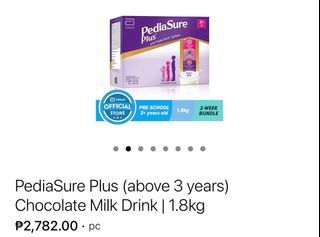 PediaSure Plus 3+ 1.8kg Chocolate Milk Drink (2 boxes)