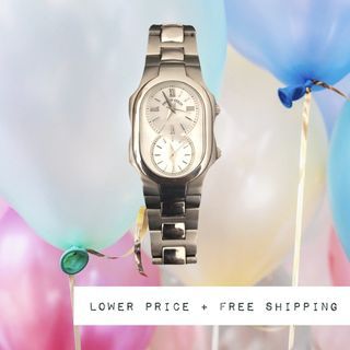 Philip Stein Women’s Signature Dress Quartz Watch (1-CMOP) + 3 Link Stainless Steel Bracelet (1-SS3)