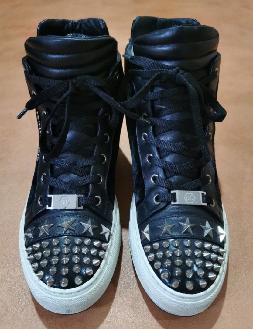Philipp Plein Velvet Star High Size 40 Insole 265, Fesyen Pria