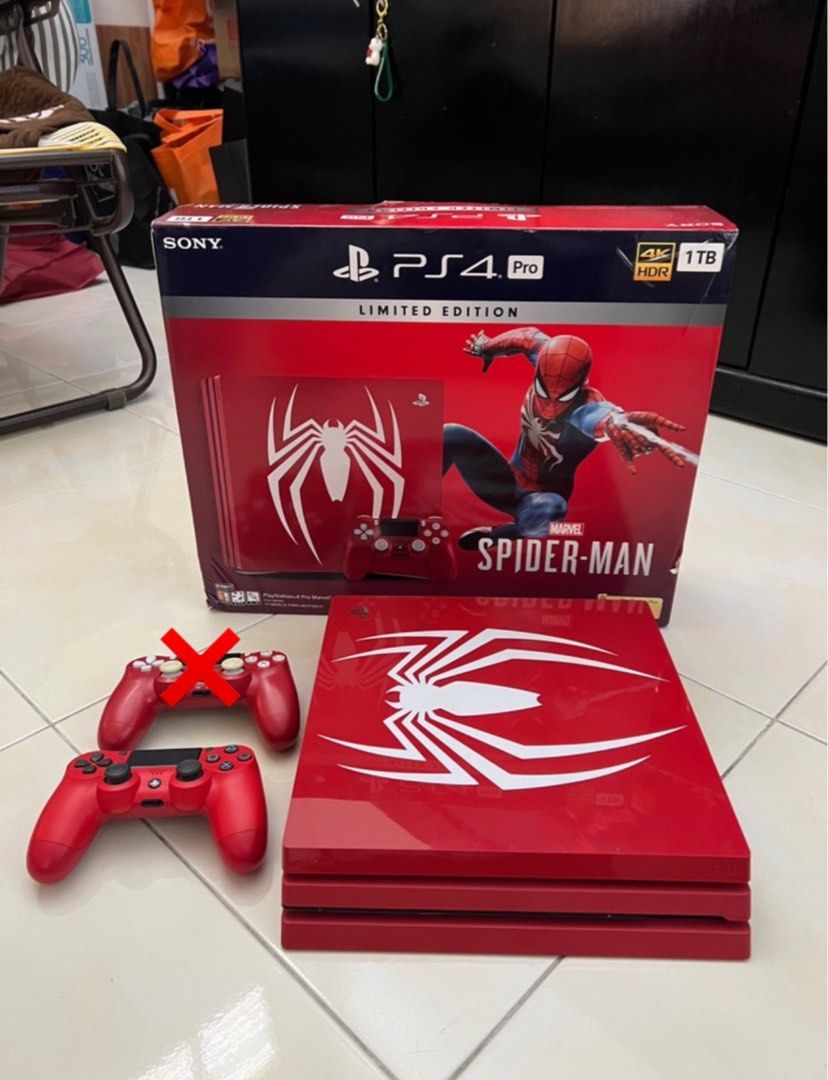 Playstation 4 (ps4) Pro Spiderman Limited Edition 1TB, Video Gaming, Video Game Consoles