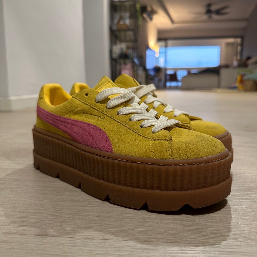 Puma x fenty creepers yellow and pink outlet