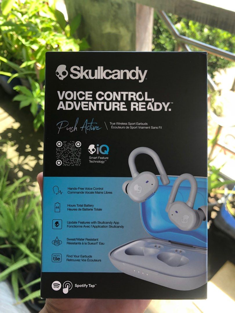 PUSH ACTIVE VOICE CONTROL SKULLCANDY (Category: Earphones) located in Legazpi City. Submitted by albay.hype.shop (Listing ID 1299155589, Image 1). Description: SKULLCANDY PUSH ACTIVE VOICE CONTROL 2,850 ONLY VOICE CONTROL ADVENTURE READY SWEAT/WATER RESISTANT UP TO 44 HOURS BATT BRANDNEW LEGIT SEALED.