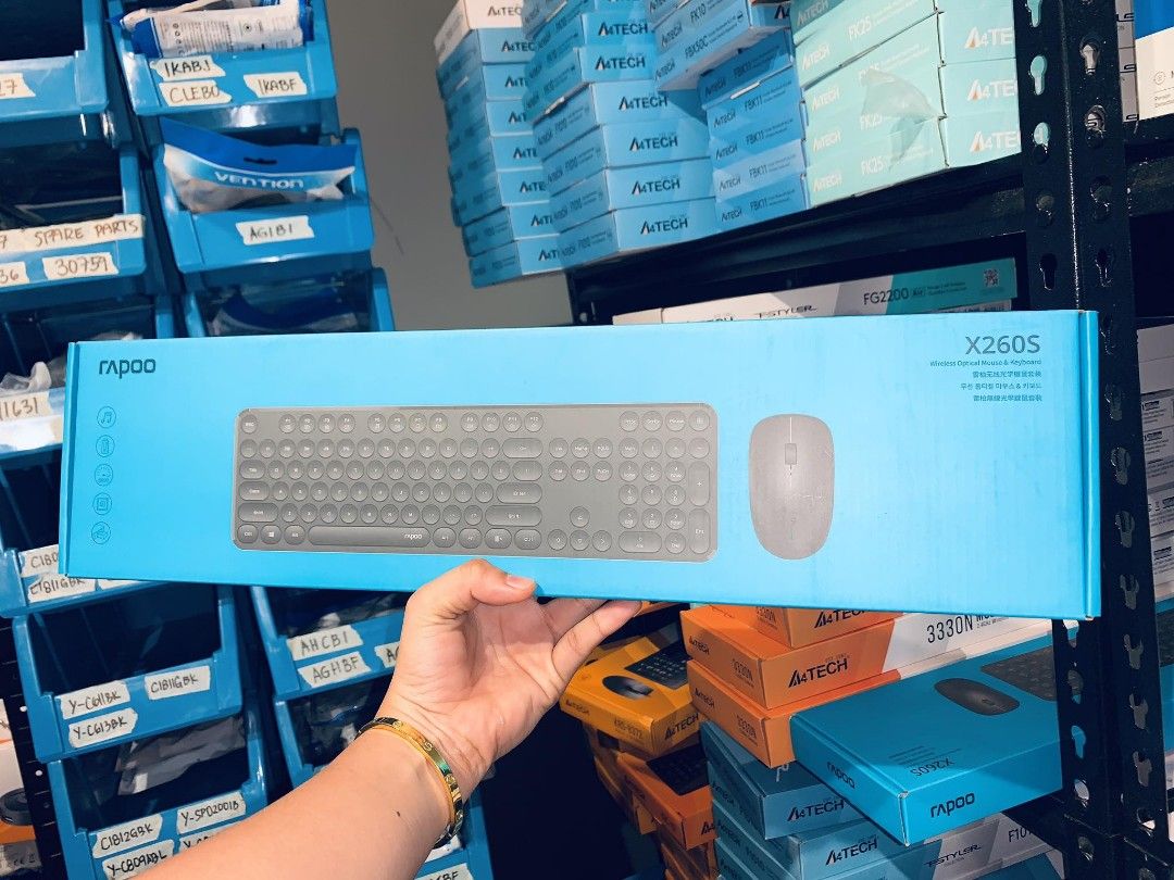 Rapoo X260S Wireless Optical Mouse and Keyboard Combo White (Category: Computer Keyboard) located in Makati City. Submitted by techubstoreandaccessories (Listing ID 1299117412, Image 1). Description: Rapoo X260S Wireless Optical Mouse and Keyboard Combo White Ready for Pick-Up / Same Day Delivery Via Lalamove‼️ DETAILS: ✅ Actual Picture Posted. ✅BRAND NEW, SEALED, & ORIGINAL. ✅7 Days Replacement for Factory Defects and 1year Limited Warranty. (Te