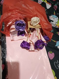 Ribbon flower and Wrapping paper