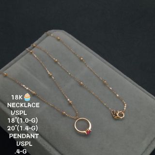Ring Pendant Satellite Chain Necklace