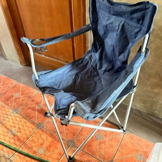 *SALE* Navy blue foldable camping outdoor chair w/ cup holder