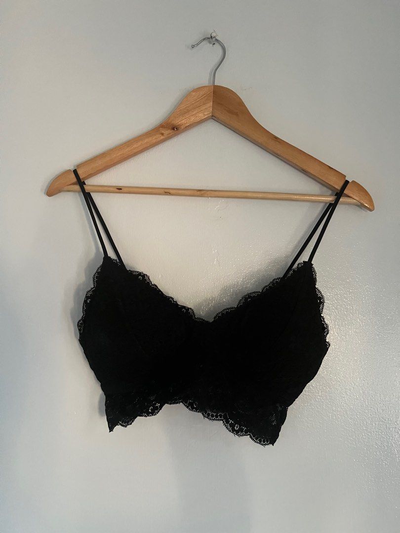 Sexy Bench Black Lace Bralette, Women's Fashion, Undergarments ...