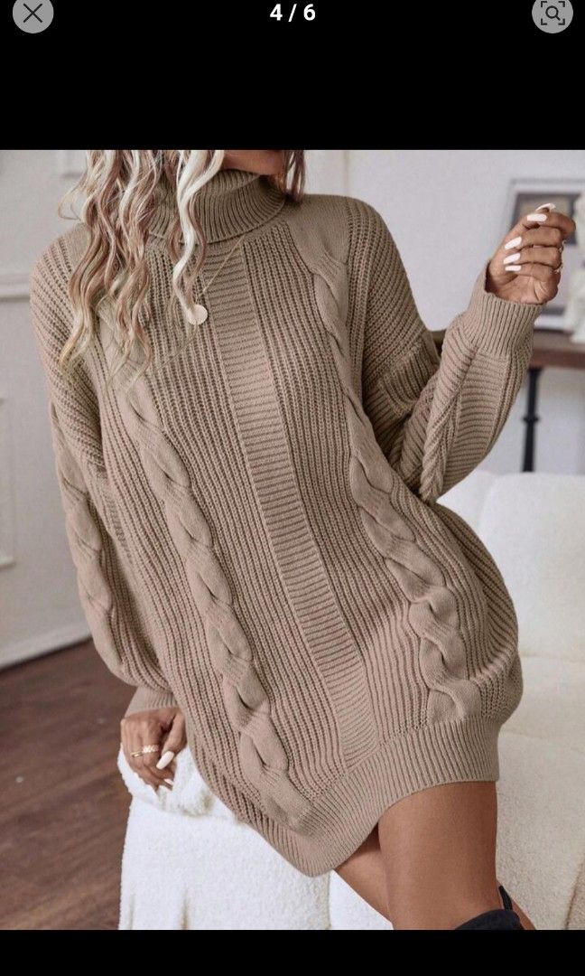 long knitted dress women Mother Of All Women's Ambra Knit Dress - Orange
