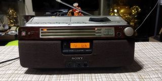 SONY CFD-A100TV CD Radio Cassette (Boombox Wood)